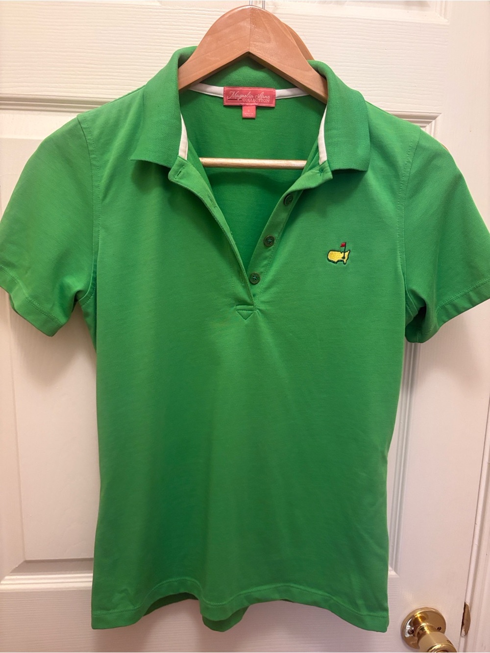 Magnolia Lane Collection Green Polo Shirt with Embroidered Golf - Picture 4 of 4